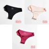 Kadın Panties 3pcs/Lot Seksi İpek Spor iç çamaşırı kesintisiz katı tangalar Düşük bel yumuşak konfor nefes alabilen bayan iç çamaşırı t-back