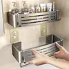 No-Drill Bathroom Shelf Wall Mounted Shampoo Shower Corner Rack Makeup Storage Organizer Shower Shelf Bathroom Accessories 240131