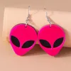 Dangle Oorbellen Cartoon Alien Drop Voor Vrouwen Grappige Geometrische Meisjes Party Holiday Sieraden Geschenken