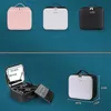Trousse de maquillage de train de voyage avec miroir LED multifonction luminosité réglable boîte de beauté sac de rangement pour cadeau de toilette femmes 240127