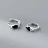 Boucles d'oreilles à clous en argent Sterling 925, zircone cubique géométrique scintillante ovale pour femmes, bijoux de personnalité de mariage