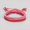 Bracelets de charme Bracelet porte-bonheur fait à la main pour femmes Tibétain Bouddhiste Tressé Corde Noeuds Prière Bijoux Couple