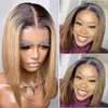 99J Burgundy Short Bob Wig 134 Lace Front Wigs For Black Women Brazilian Human Hair Red Highlighted Color Wear Go Glueless Wig 240118