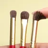 Chichodo Makeup Brush-Luxurious Red Rose Series-valda naturliga djurhårögonbrödor Setprofessionella ögonmake-penselverktyg 240127