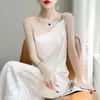 Casual Dresses Silk Acetate Summer Women's Loose V-neck Jacquard Inner Wear Dress Sexy Socialite Suspender