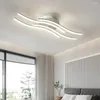 Ceiling Lights Led Light Living Room Elegant Curved Design Lamp 24W For Aisle Modern