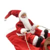 Divertida ropa de Navidad para perros y mascotas, Papá Noel montando un ciervo, chaqueta, abrigo, ropa para mascotas, disfraces para grandes y pequeños 240129
