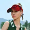 Berets Summer Air Sun Hat Men Women Adjustable Visor UV Protection Top Empty Sports Red Rose Petals With Rain Drops Sunscreen Cap