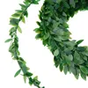 Fiori decorativi 2 pezzi ghirlanda di eucalipto finto rattan vite foglie verdi decorazioni per matrimoni decorazione artificiale