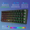 HXSJ V200 filaire K68 RGB Streamer Mini clavier de jeu clavier à membrane sans conflit à 19 touches mais sensation mécanique pour GameOffice 240119