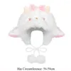 Berets Winter Warm Plush Hat Casual White Cute Sheep Bonnet Caps Thickened Ear Protection Outdoor