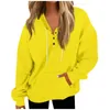 Women's Hoodies 2024 Autumn And Winter Sweatshirt Fashion Long-Sleeved Solid Color Button Hooded Top Sudaderas