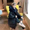 Down Coat 4-14 Years Teen Girls Winter Warm Windbreaker Jacket For Parka Thicken Cotton Fashion Hooded Children Outerwear