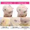 Melodie 34 Zoll 613 Honigblond Farbe Perücke HD Transparente Körperwelle 136 Frontal Echthaar Perücke für Frauen 134 Lace Front Perücke 240118