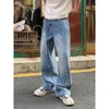 Jeans da uomo Baggy Casual Gamba larga Uomo Hip Hop Lavato Pantaloni vintage Moda Blu Dritto Jean Y2k Abbigliamento 2024