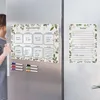 H55E Magnetic Weekly Planner Whiteboard Fridge Magnet Message Drawing Refrigerator Schedule Board 6pcs Marker 240131