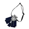 Strikbanden y166 Rhinestore Crystal Wedding Party Tie dames/mannen lint vooraf gebonden nek toezichtbare broche pin clip