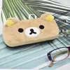 Rilakkuma Bear Plush Glasses Case Cartoon Anime Sunglasses Case Organizer Cute Kawaii Glasses Box Spectacle Eyeglass Cases 240118