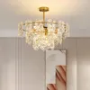 Chandeliers 2024 Nordic Crystal Flower Lighting Pendant Lamp For Ceiling Living Dining Room Home Decor Hanging Lights Fixture