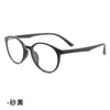 Zonnebrilmonturen 51 mm TR ronde bril met volledig frame voor mannen en vrouwen, antiblauw recept 3112