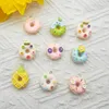 Charmes 10 pièces Simulation résine dessin animé gâteau ananas beignet boucle d'oreille pendentif sac porte-clés bricolage ornement accessoires