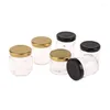 Flessen 2 Stuks 25/35/45 Ml Glazen Potten Mini Honing Ketchup Jam Container Draagbare Keuken Lege Doseren fles Met Deksel