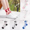 Женские носки, пикантные кружевные сетчатые ультратонкие прозрачные дышащие эластичные сетчатые пряжа в горошек, тонкая крутая Harajuku