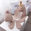 3 pçs inverno bebê chapéu cachecol luvas conjunto forro de pelúcia crianças gorro pescoço mais quente neve ao ar livre crianças bonés para meninas meninos 1-5y240125