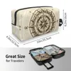 Cosmetic Bags Fashion Adventure Nautical Map Compass Rose Travel Toiletry Bag For Women Makeup Organizer Beauty Storage Dopp Kit