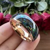 8 mm czarny wolframowy zaręczyny Wedding Mężczyźni Kobiety Ring Galaxy Serie