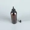 収納ボトル10pcs/lot 250ml空のドロッパーボトルプラスチック補充可能なスクイーズペットの接着剤付き蓋付き液体インクオイル