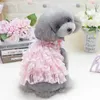 Dog Apparel Spring/Summer Butterfly Skirt Solid Clothes Dress Pet Polyester Princess Costume