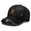 Berretto da baseball estivo Berretto da baseball unisex traspirante ad asciugatura rapida Cappello da sole in rete 2024 Snapback in cotone regolabile Corsa per sport all'aria aperta