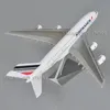 1 250 Skala Model Plane Toy Airbus A380 Aerobus Air France Airliner Aircraft Miniature Replica Airplane 240119