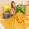 Cute Pillow Quilt Dual-use Pillow Folding Air Conditioning Blanket Car Interior Cushion Pillow 3-in-1 Office Nap Cushion Blanket 240119