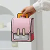 Present Wrap 5st Cartoon Packaging Box Schoolbag Shape Baking Bag Children's Party Birthday Candy Cookies Handhållen