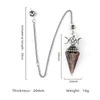 Pendant Necklaces Natural Stone Necklace Cone-Shape Lapis Lazuli Turquoise Pendulum Amulet For Fashion Reiki Healing Jewelry Gifts