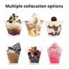 Disposable Dinnerware 2OZ Mini Dessert Cups For Party Small Plastic Kitchen Shooter Pudding Fruit Ice Cream