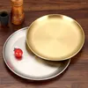 Plates Metal Dinner Plate Stainless Steel For Home Kitchen Outdoor Camping Bbq Round Thickened Serving Everyday