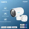 Reolink 4K Dual View Poe Camera 8MP 180 graders Pan Bullet Auto Tracking IP Security Camera med person/fordon/djurdetektering 240126