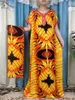 Roupas étnicas 2024 moda mulheres africanas vestido de manga curta gravata de algodão tingido impresso dubai maxi robe muçulmano verão