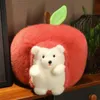 Cute Hedgehog Stuffed Animal Plush Doll in Apple Pillow And Soft Home Decor Dolls 240131