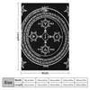 Blankets SUMMONING CIRCLE - WHITE / BLACK Throw Blanket Softest Loose