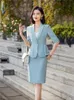 Ensemble de costume jupe d'été violet pour femmes, manches courtes, ourlet à volants, Blazer Midi, bureau, vêtements de travail, costumes de mode 240202