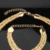 Gold Color Hollow örhängen Halsband Set mode kvinnor Dubai Africa Luxury Punk Jeweller Choker Wholesale Accessaries 240130