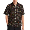 Casual overhemden voor heren Kleding Leuke vlinder Hawaiiaans shirt met korte mouwen Wilde bloemenprint Vakantieblouses Aangepaste overmaatse kleding