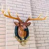 Testa di cervo 3D in resina per decorazione da parete Testa di animale Scultura moderna per parete Arte decorativa Appeso a parete Decorazioni per la casa 240202
