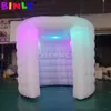 wholesale Forme ovale 360 gonflable cabine photo enceinte toile de fond RVB LED lumières tente portable pour événement de mariage de fête 3x2.4 m