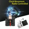 Saatler Aksesuarlar 2x Radyo Kontrollü Sessiz DIY Saat Hareket Mekanizması Kiti Almanya DCF Sinyal Modu 4 Set Elleri Onarım Değiştirme