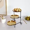 Borden Cupcakestandaard Metalen rek 3-laags dienblad voor buffet Kerstbruiloft